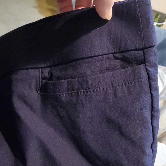 Alfred Dunner Navy Pants Size 16 Women's Flat Front Pull On Elastic Waist Blue - Picture 8 of 8